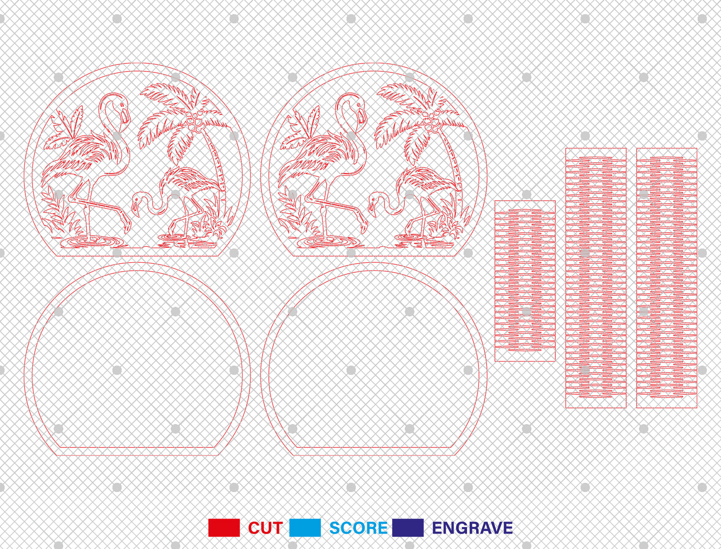 Sea Lantern SVG Bundle with Tropical Ocean Scene Laser Cut Files