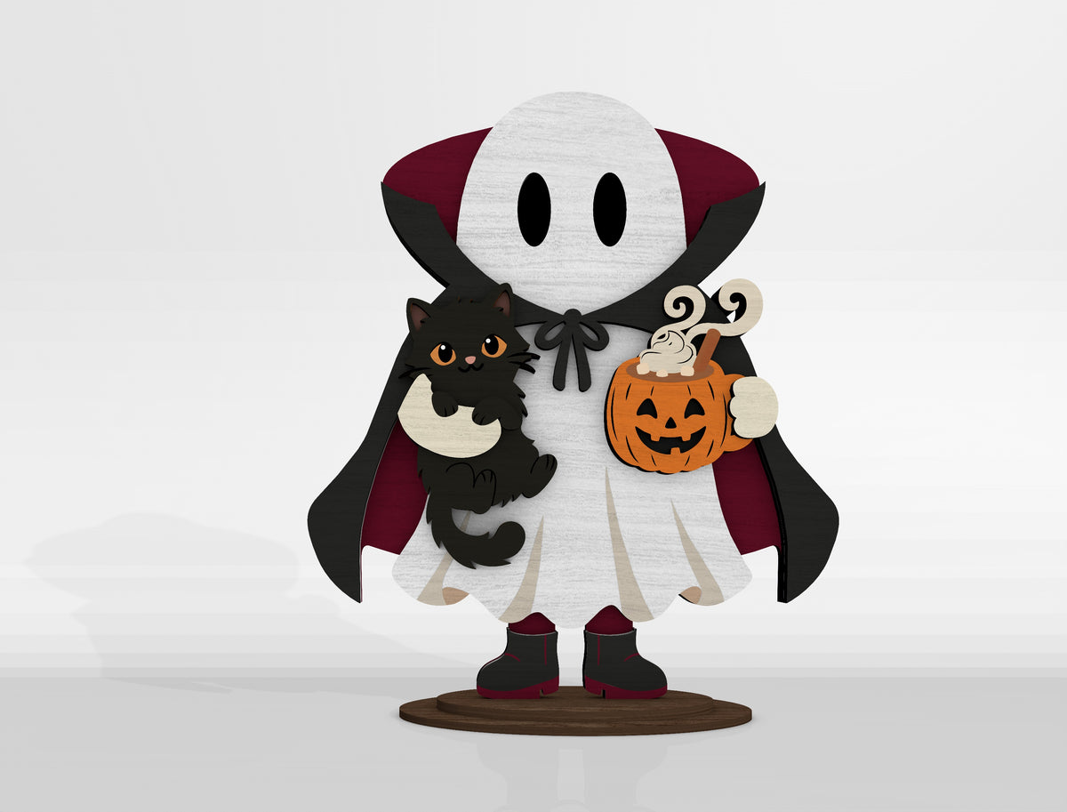 Halloween Ghost Shelf Sitter SVG Bundle Laser Cut Designs