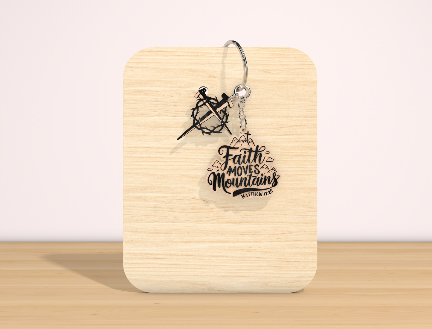 Christian Bible Verse Keychain SVG Inspirational Faith for Glowforge