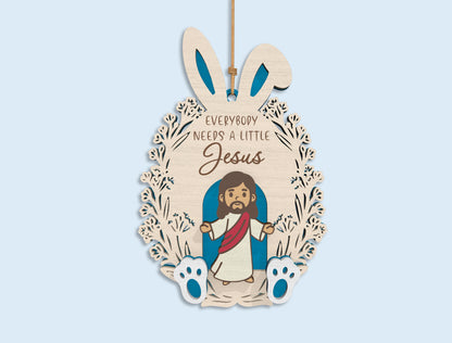 Jesus Easter Ornament SVG Bundle He Is Risen for Glowforge and xTool