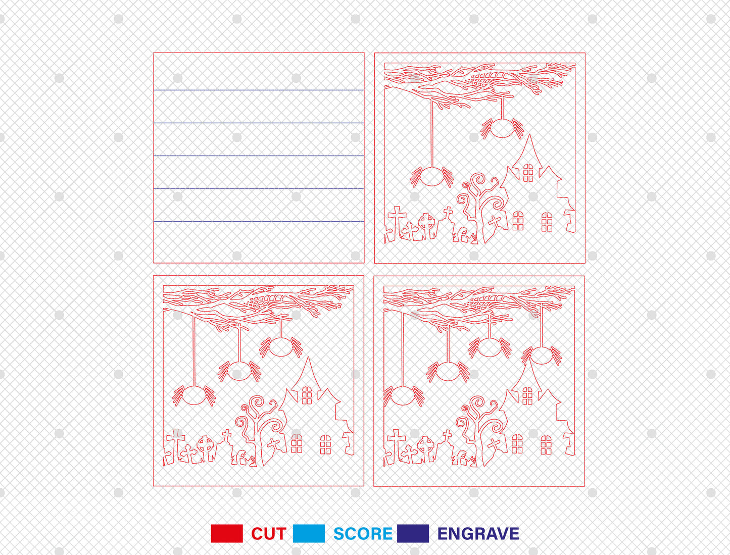 Personalized Halloween Spider Family Multilayer SVG 2 to 10 Spiders for LightBurn xTool