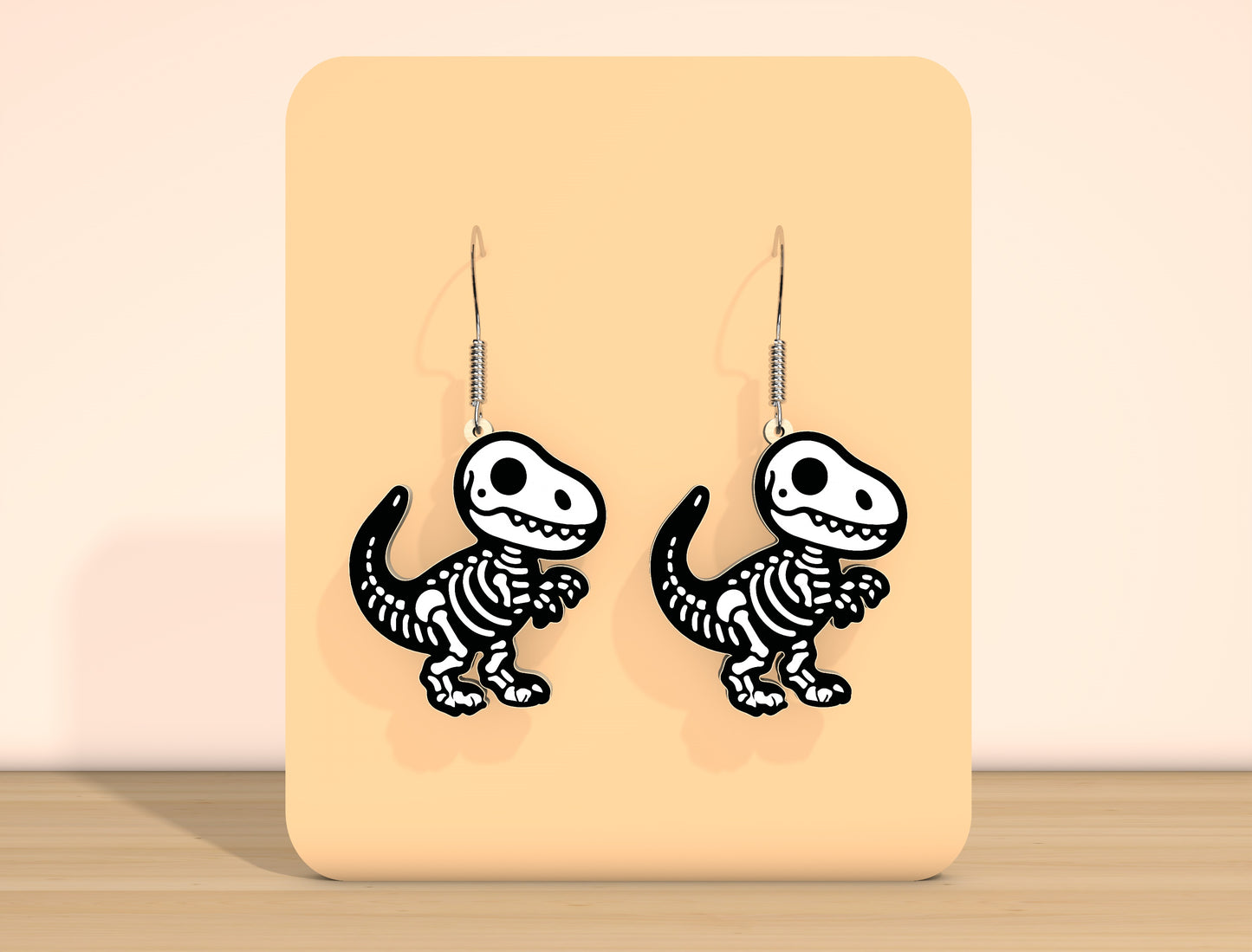 Halloween Animal Skeleton Earrings SVG Bundle Laser Cut File | 10 Spooky Animal Designs | Gothic Jewelry Style | Glowforge, xTool, LightBurn, etc.