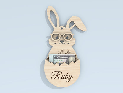Personalized Easter Bunny Money Holder SVG Bundle for Glowforge
