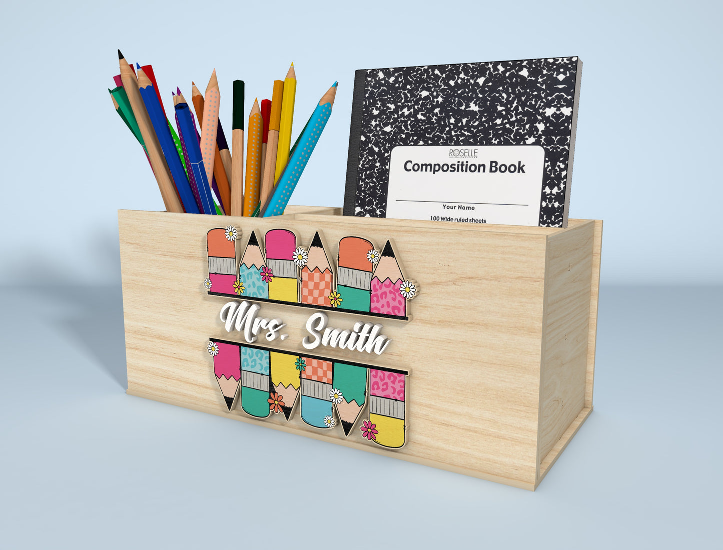 Personalized en Holder SVG Bundle for Glowforge and xTool