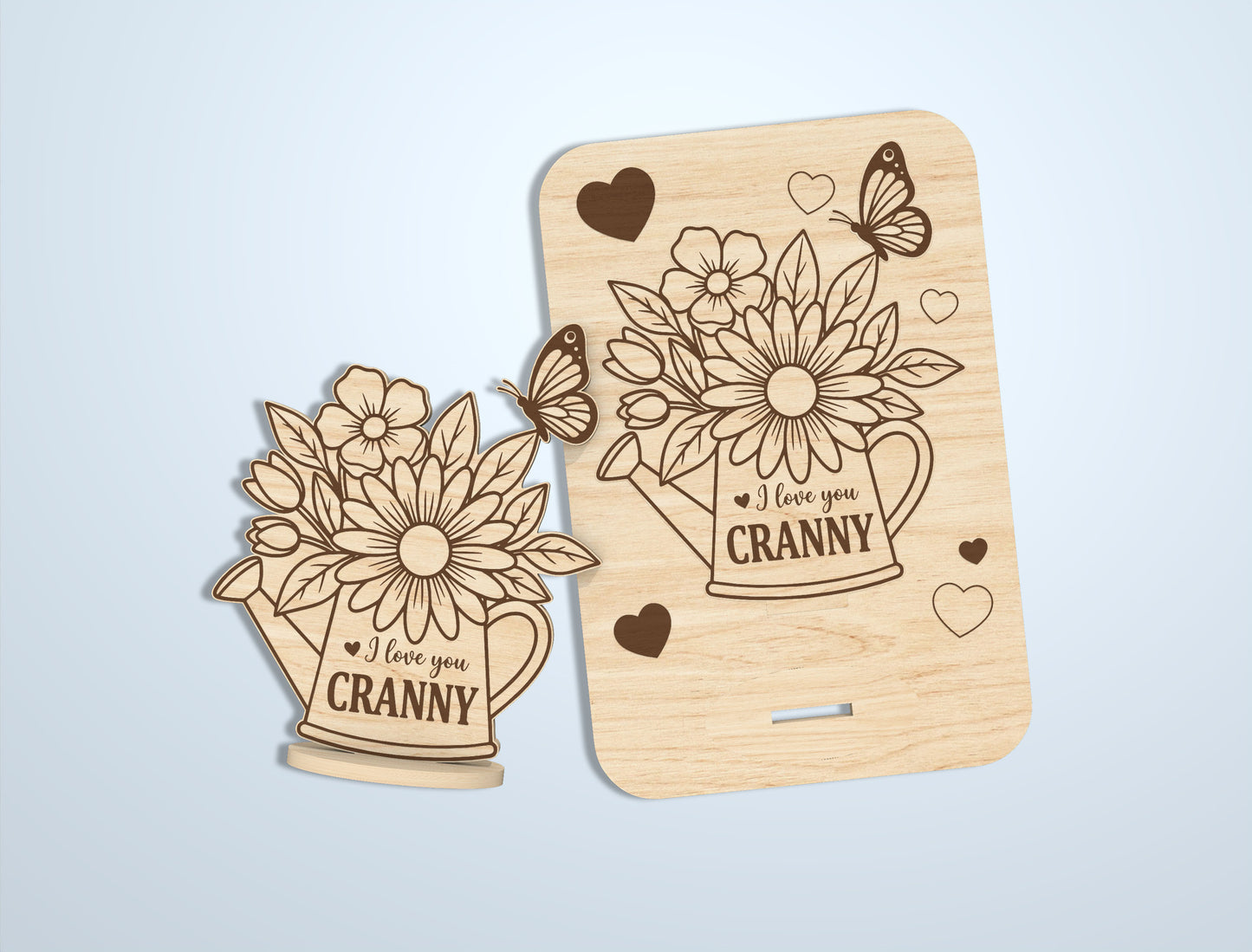 Floral Card Stand SVG Bundle Mother's Day Laser Cut File for Glowforge and xTool