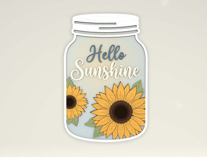 Summer Mason Jar Sign SVG Bundle for Glowforge and LightBurn