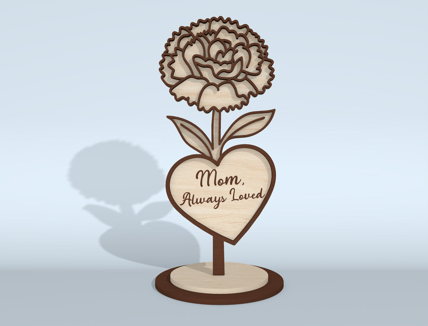 Mother's Day Flower Heart Sign SVG Bundle 16 Designs for LightBurn