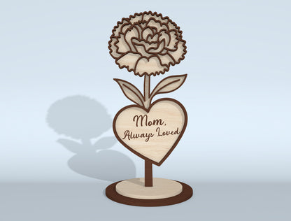 Mother's Day Flower Heart Sign SVG Bundle 16 Designs for LightBurn