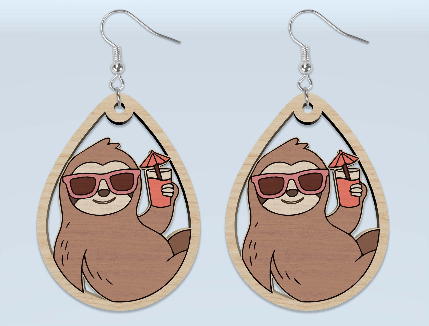 Summer Animal Earring SVG Bundle Laser Cut File for Glowforge and xTool