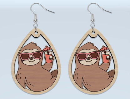 Summer Animal Earring SVG Bundle Laser Cut File for Glowforge and xTool