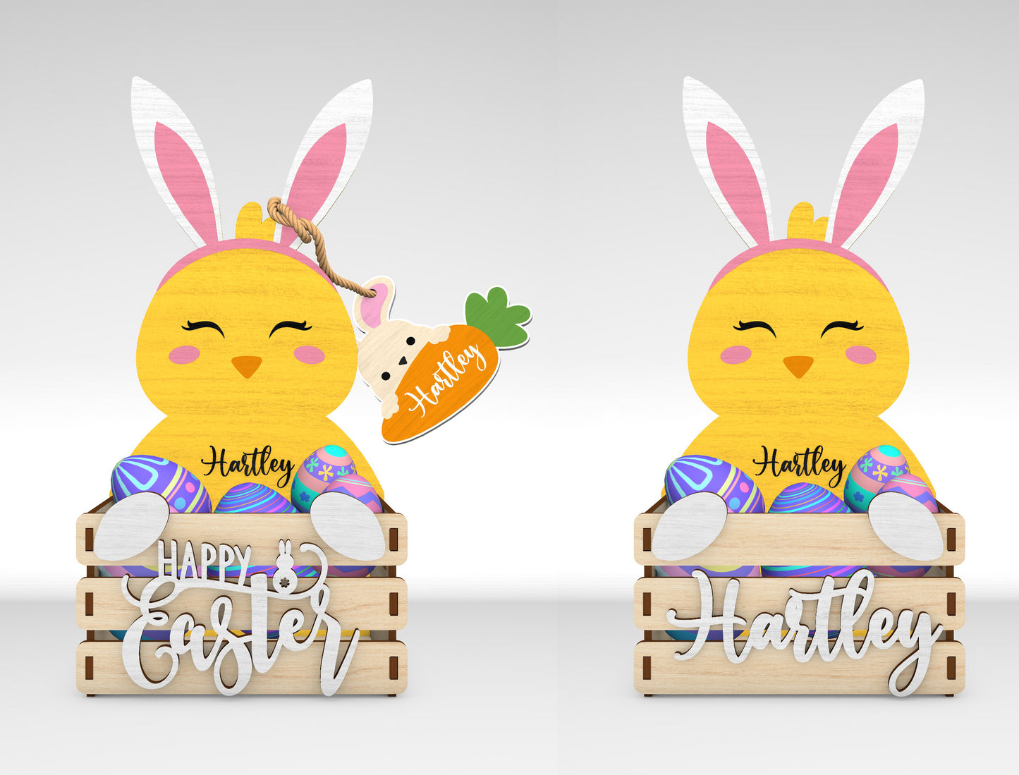 Easter Animal Basket Holder SVG Bundle Wooden for LightBurn and xTool