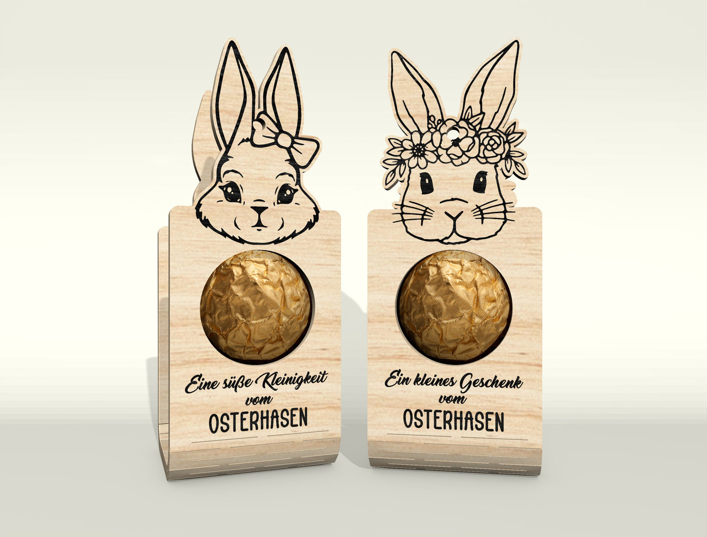 Easter Bunny Chocolate Holder SVG V2 Bundle 25 Designs for LightBurn