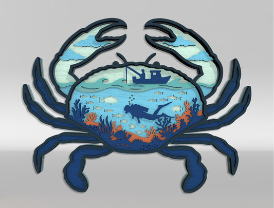 Multilayer Ocean Animal SVG Bundle Laser Cut File for Glowforge