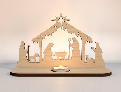 Christmas Nativity Candle Holder SVG Bundle 11