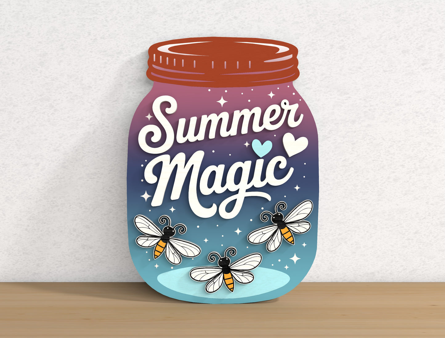 Mason Jar Hello Summer SVG Bundle with 13 Seasonal Door Hangers