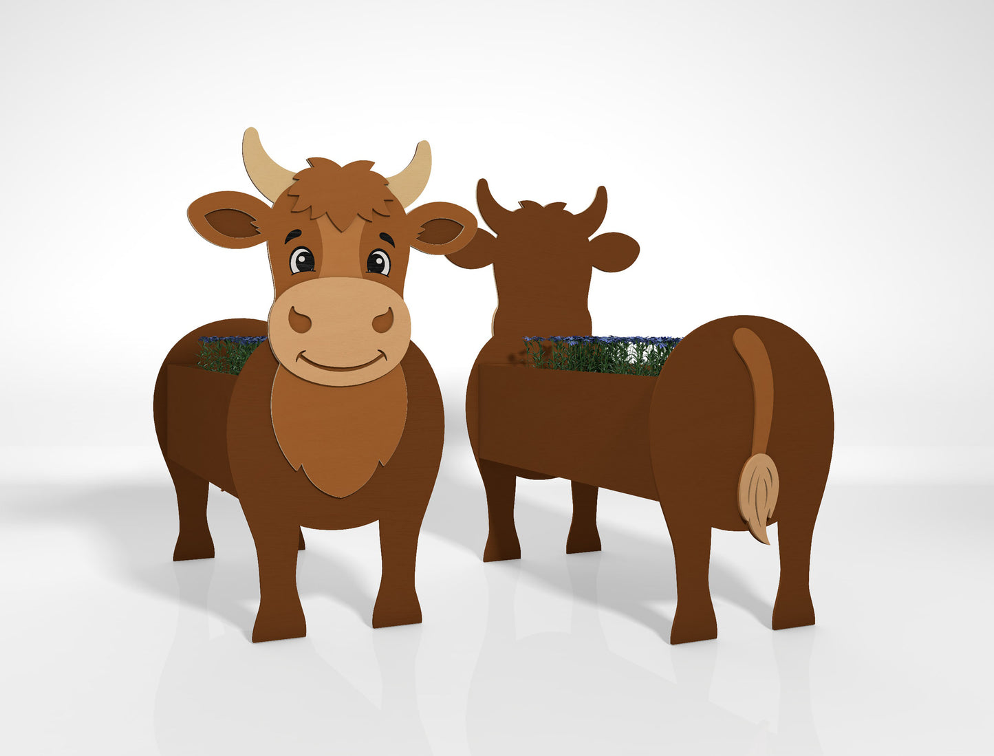 Animal Planter SVG Bundle for Glowforge and xTool