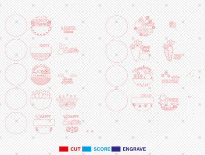 Easter Door Sign Bundle SVG Carrot Bunny Farm 9 Designs for Glowforge and xTool