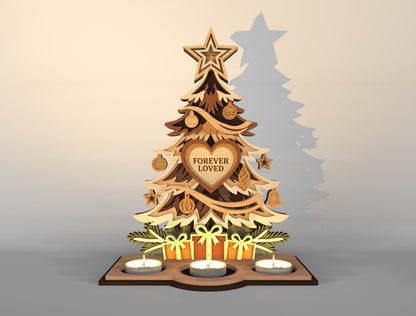 Christmas Candle Holder SVG Bundle 10 Christian Laser Cut Designs