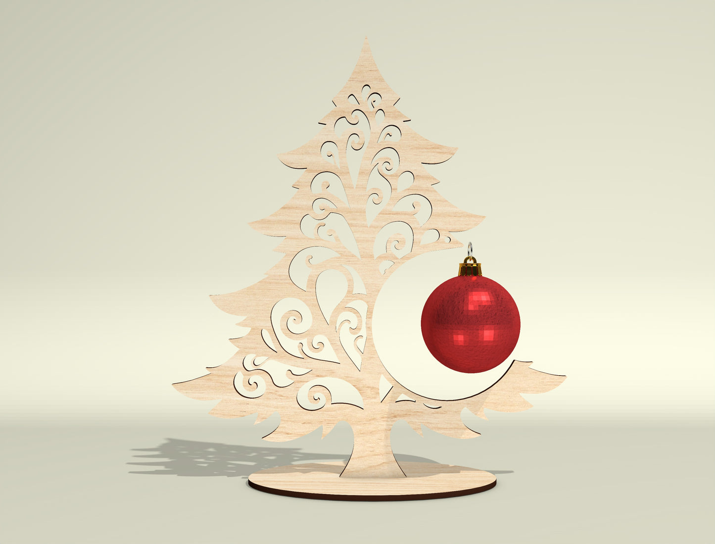 Personalized Photo Christmas Tree Ornament Laser Cut File | Ready to Cut | Glowforge, xTool, LightBurn, etc.