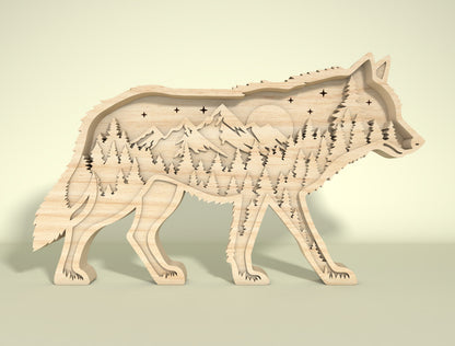 Multilayer Forest Animal SVG Bundle for LightBurn and Glowforge