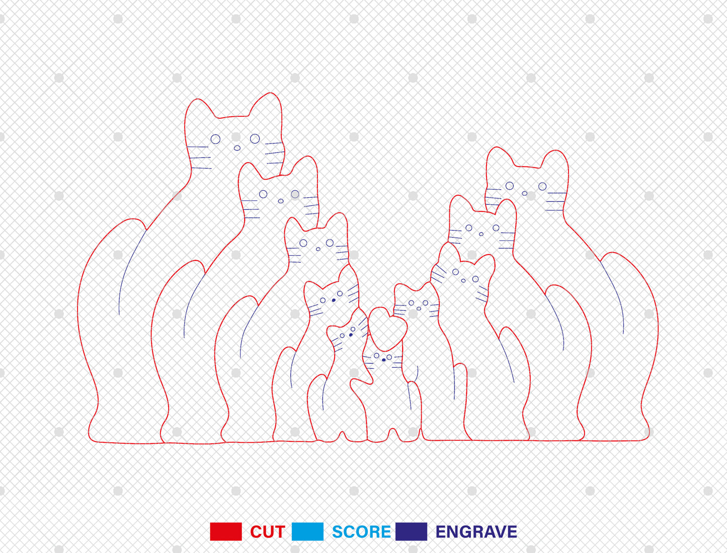 Personalized Couple Cat Puzzle Sign SVG for Glowforge and xTool
