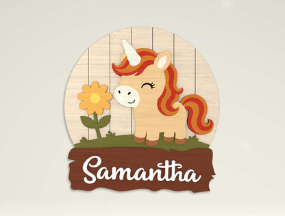 Personalized Cute Animal Name Sign SVG for Glowforge and LightBurn