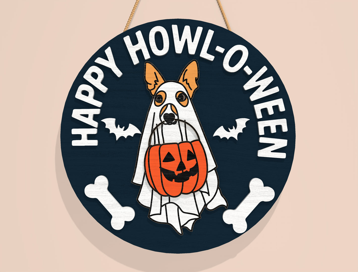 Happy Howl-O-Ween Dog SVG Bundle Laser Cut File | 12 Halloween Dog Designs | Funny Pet Decor | Glowforge, xTool, LightBurn, etc.