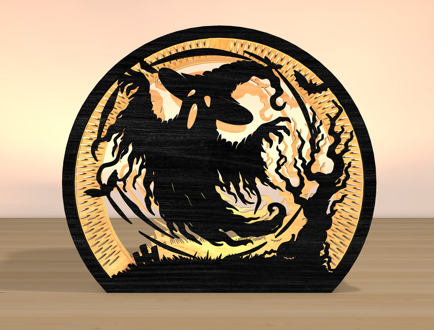 Halloween Raven Lantern SVG Bundle Laser Cut File | 10 Spooky Lantern Designs | Wooden Light Decor | Glowforge, xTool, LightBurn, etc.