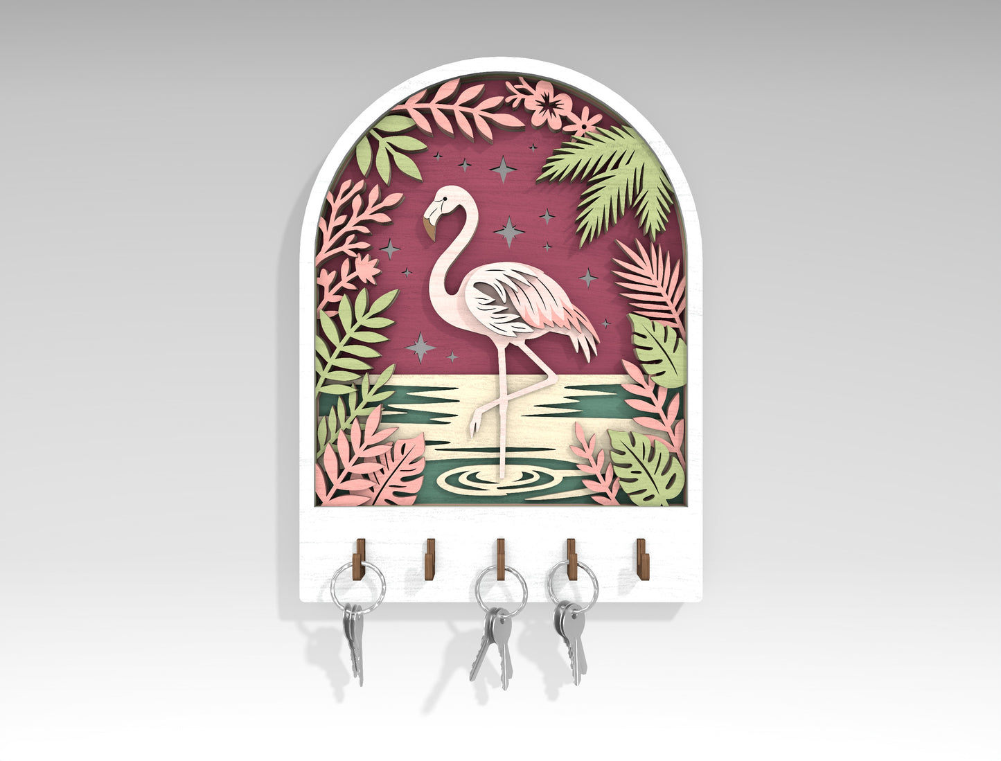 Coastal Key Holder SVG Bundle Laser Cut File for Glowforge Users