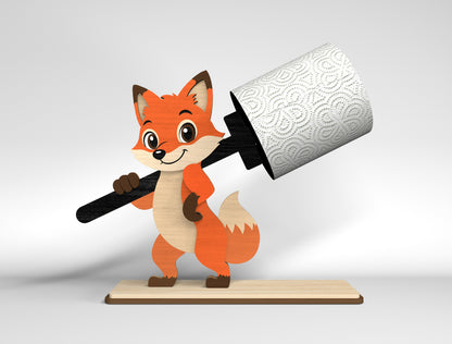 Safari Animal Toilet Roll Holder SVG Bundle for Glowforge and LightBurn