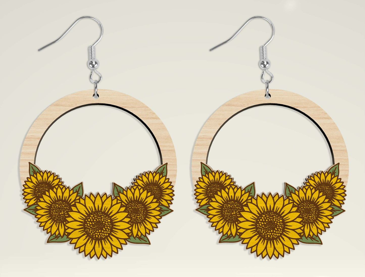 Floral Teardrop Earring SVG Bundle for Glowforge and LightBurn