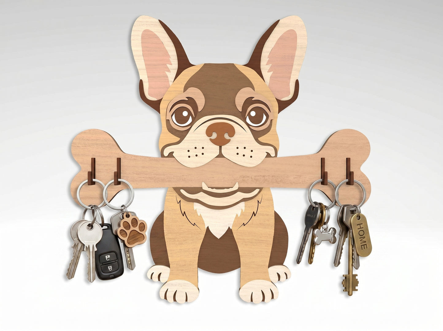 Dog Breed Key Holder SVG Bundle for Glowforge and LightBurn