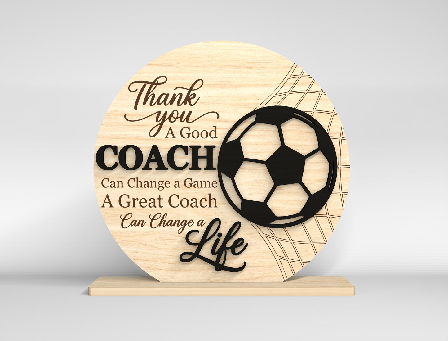 Thank You Coach Sign SVG Bundle for Glowforge and LightBurn