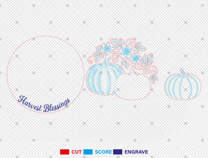 Happy Fall Yall Door Hanger SVG Bundle for Glowforge xTool LightBurn 9 Designs