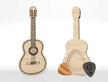 Guitar Pick Holder SVG Bundle 12 Laser Cut Designs