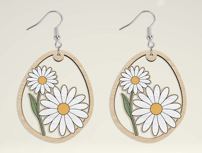 Floral Earring SVG Bundle Laser Cut File for xTool and Glowforge