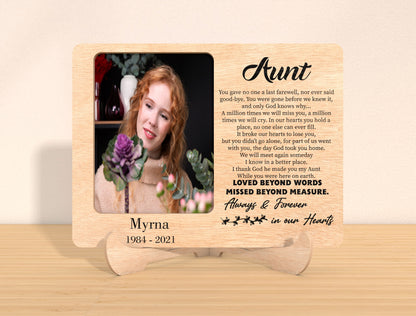 Memorial Photo Tabletop Sign SVG Personalized Laser Cut File  for LightBurn and Glowforge