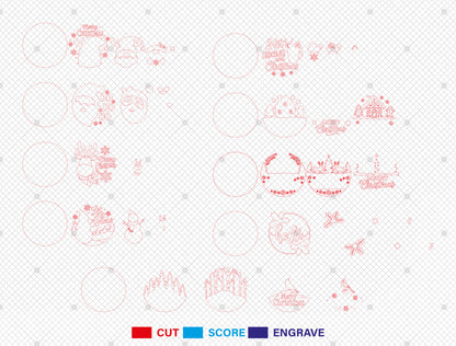 Christmas Door Hanger SVG Bundle 9 Gnome Santa Laser Cut Des 11