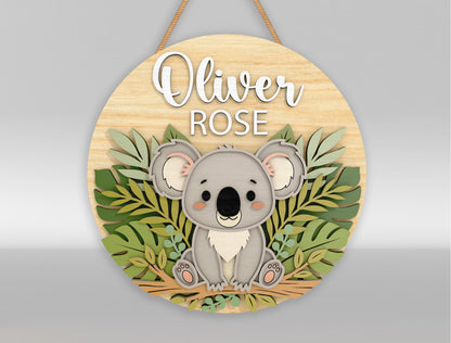 Personalized Safari Nursery Sign SVG for xTool and Glowforge
