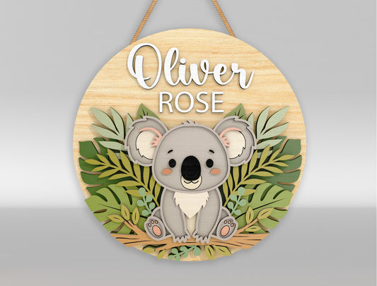 Personalized Safari Nursery Sign SVG for xTool and Glowforge