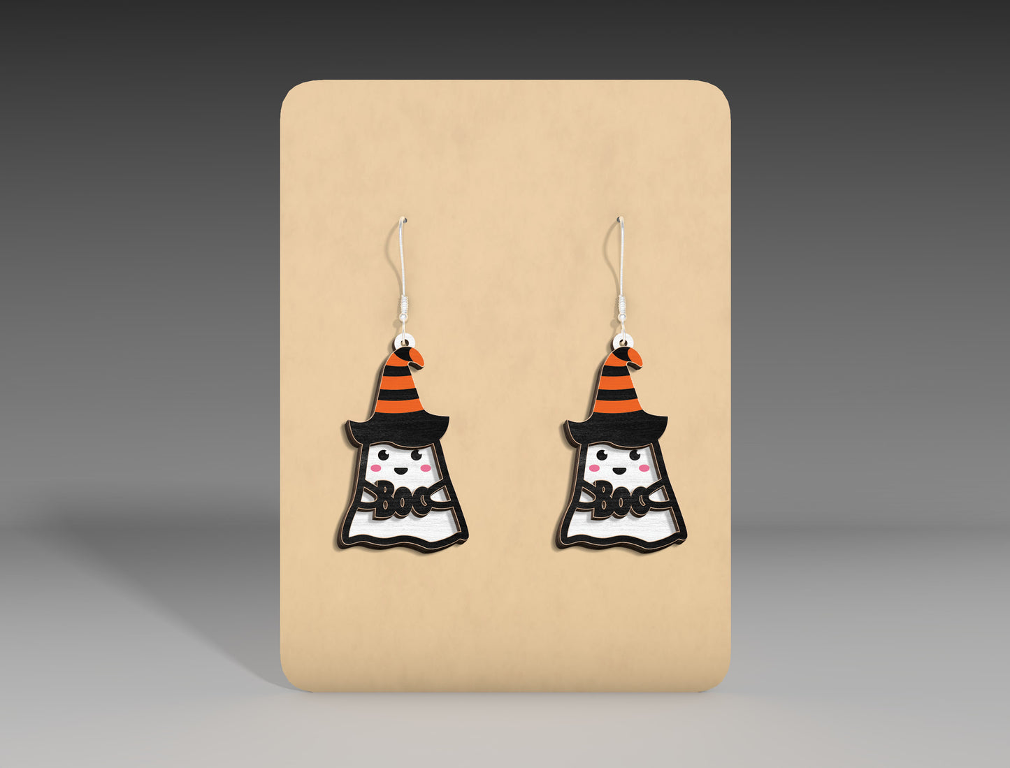 Cute Halloween Ghost Earrings SVG Bundle 17 Designs for Glowforge xTool LightBurn