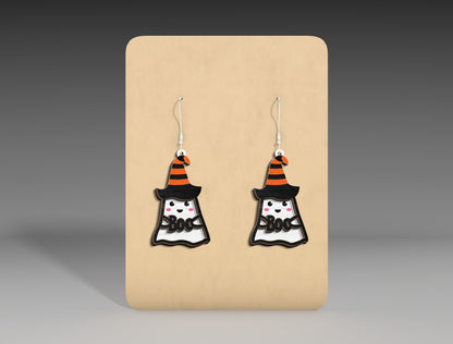Cute Halloween Ghost Earrings SVG Bundle 17 Designs for Glowforge xTool LightBurn