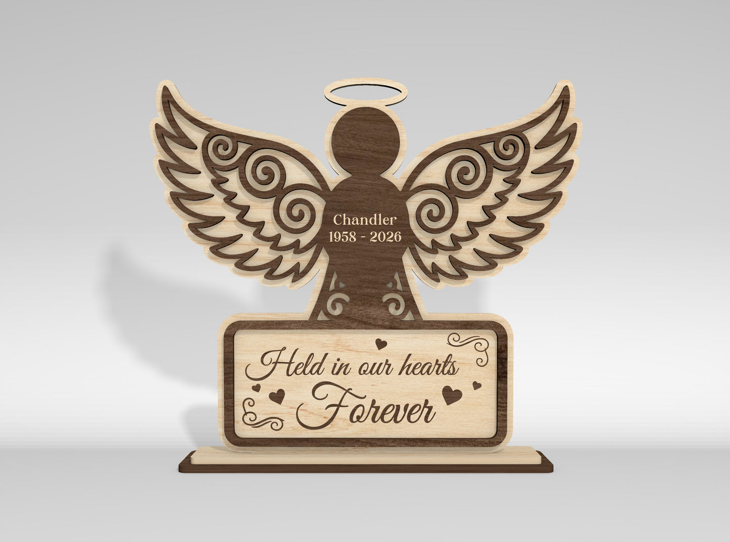 Memorial Tabletop Sign SVG Bundle Photo Frame Laser Cut File for LightBurn