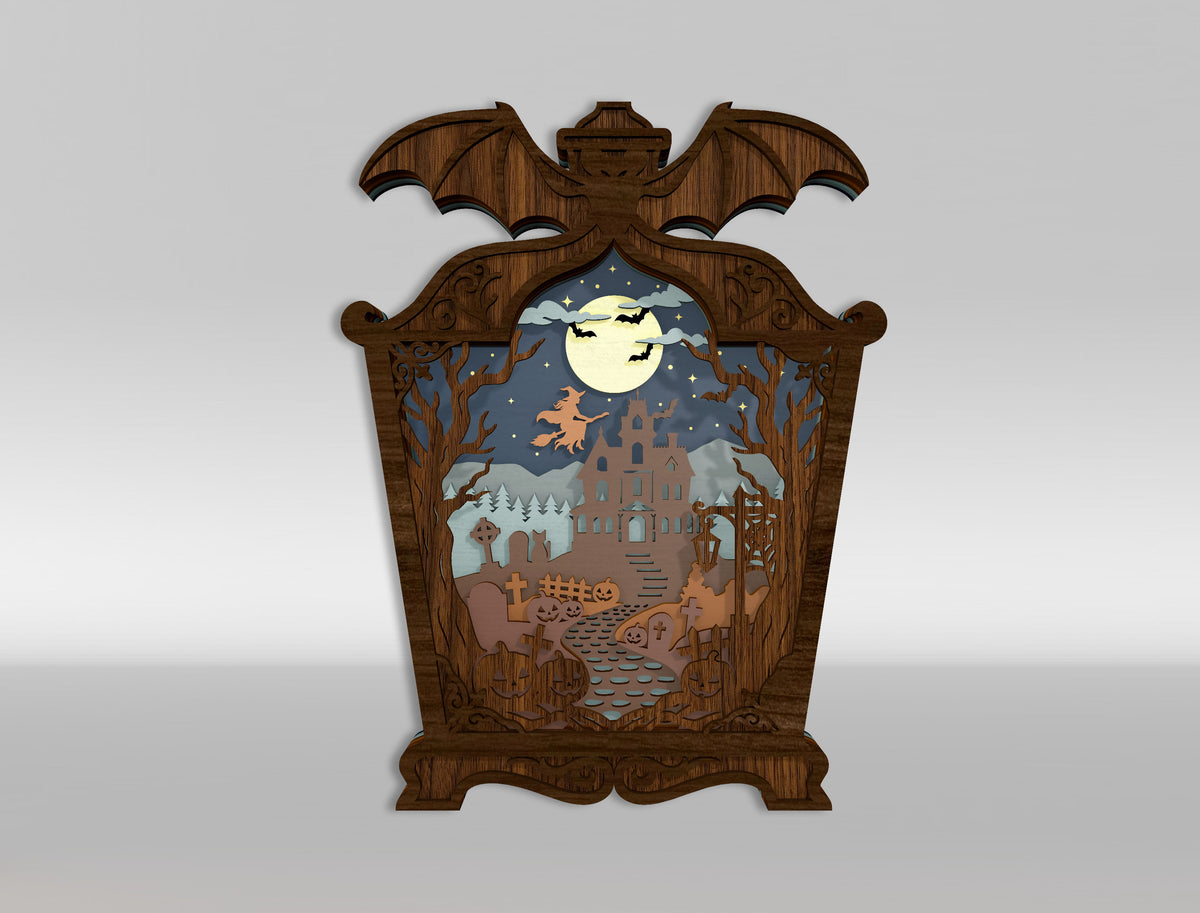 Halloween Haunted House Multilayer SVG Bundle 12 Designs for xTool Glowforge LightBurn
