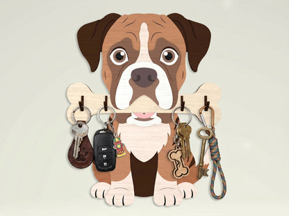 Personalized Dog Key Holder SVG Bundle for Glowforge and LightBurn