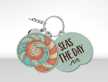 Summer Beach Keychain SVG Bundle Laser Cut File for Glowforge and xTool