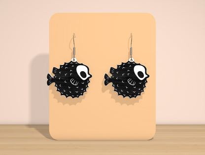 Halloween Ocean Skeleton Earrings SVG Bundle for Glowforge xTool LightBurn