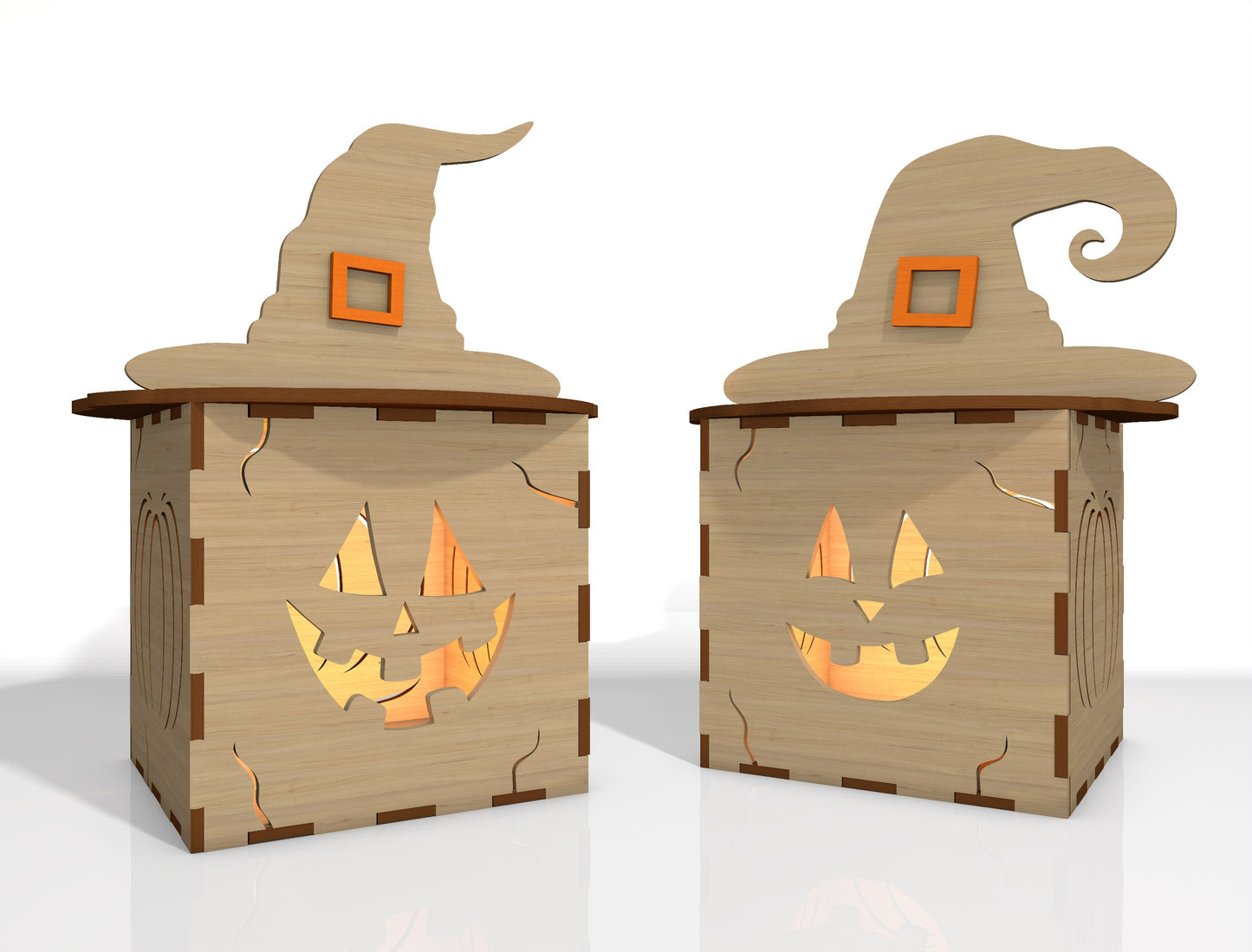 Halloween Pumpkin Face Lantern SVG Bundle Laser Cut File | 35 Pumpkin Face Designs | Spooky Light Decor | Glowforge, xTool, LightBurn, etc.