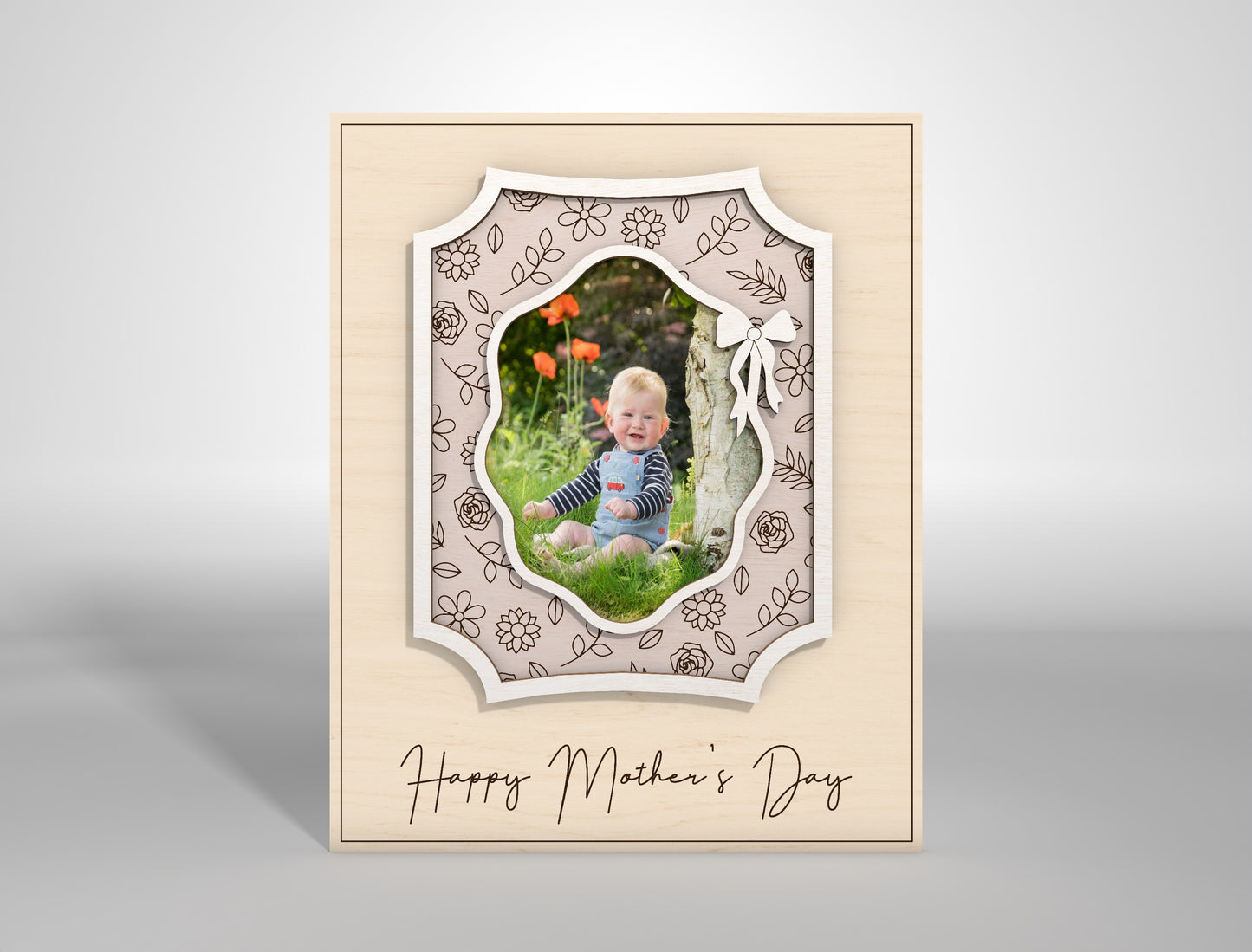 I Love You Mom Custom Photo Frame SVG for LightBurn and xTool