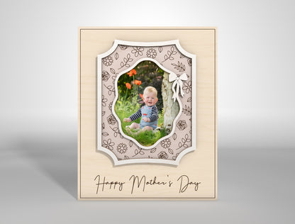 I Love You Mom Custom Photo Frame SVG for LightBurn and xTool